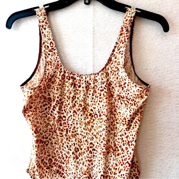 Old Navy Leopard Print Woman's One-Piece bodysuit Y2K doll core size M - Picture 2 of 7